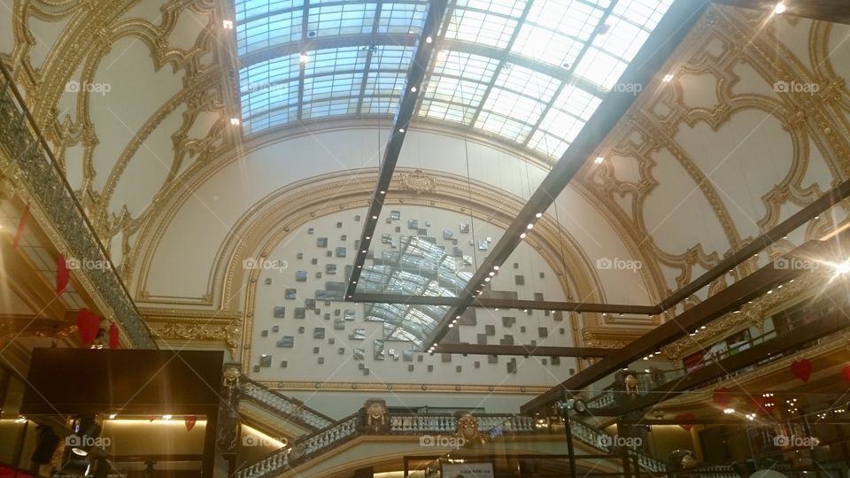 Inside the Stadsfeestzaal shopping mall in central Antwerp, Belgium

