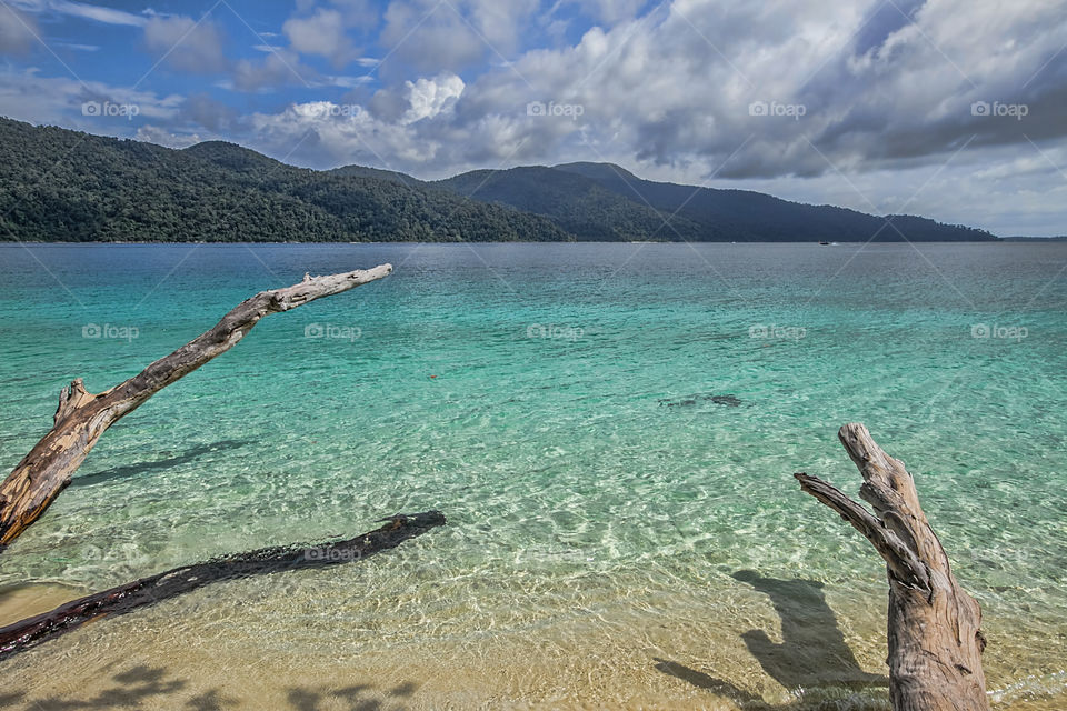 View of mountain and sea in Koh Lipe island