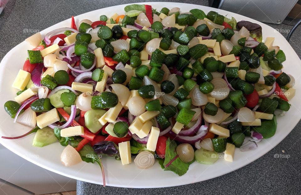 Basic Australian summer salad loaded with healthy goodies