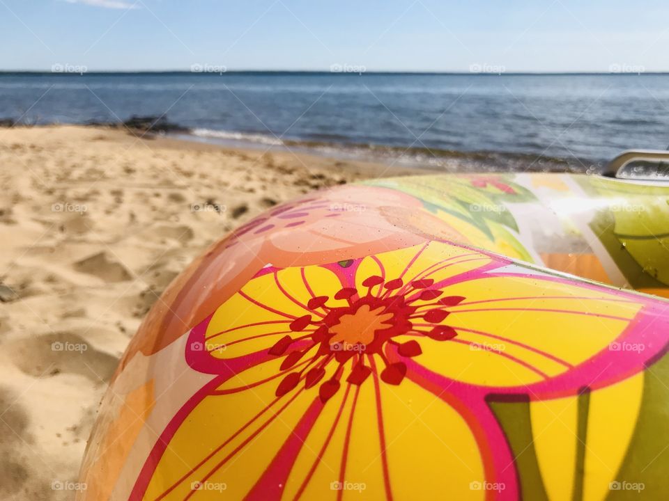 Water floatie at the beach