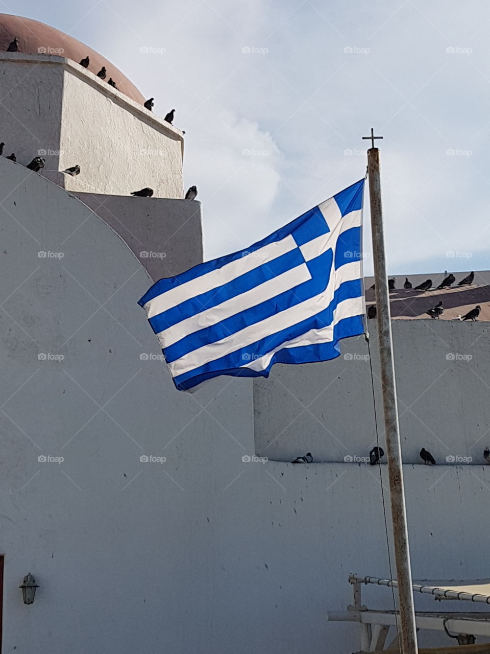 bird Greece flag