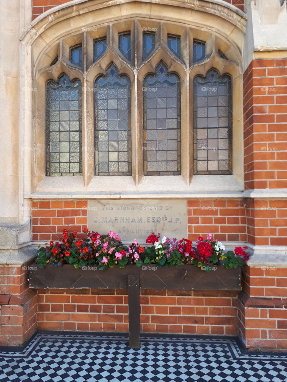 Flower box at Chesham Baptist Church