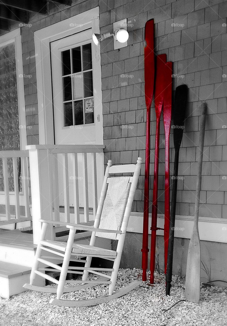 Red oars