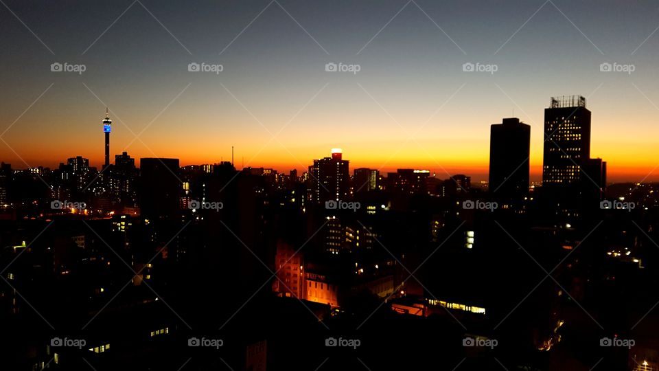 Johannesburg Skyline at Sunrise