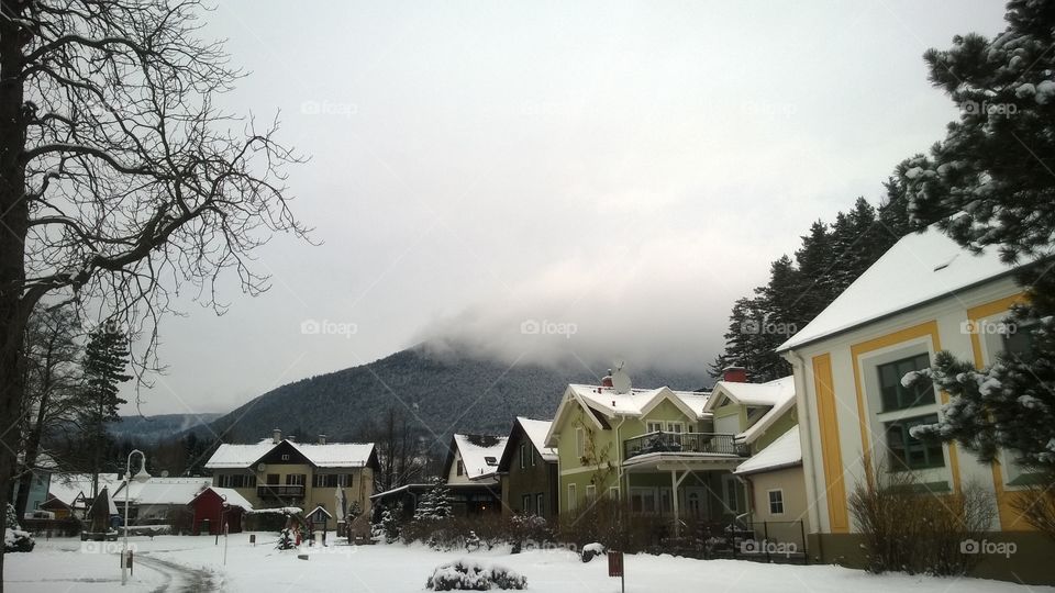 Winter in Austria mountains