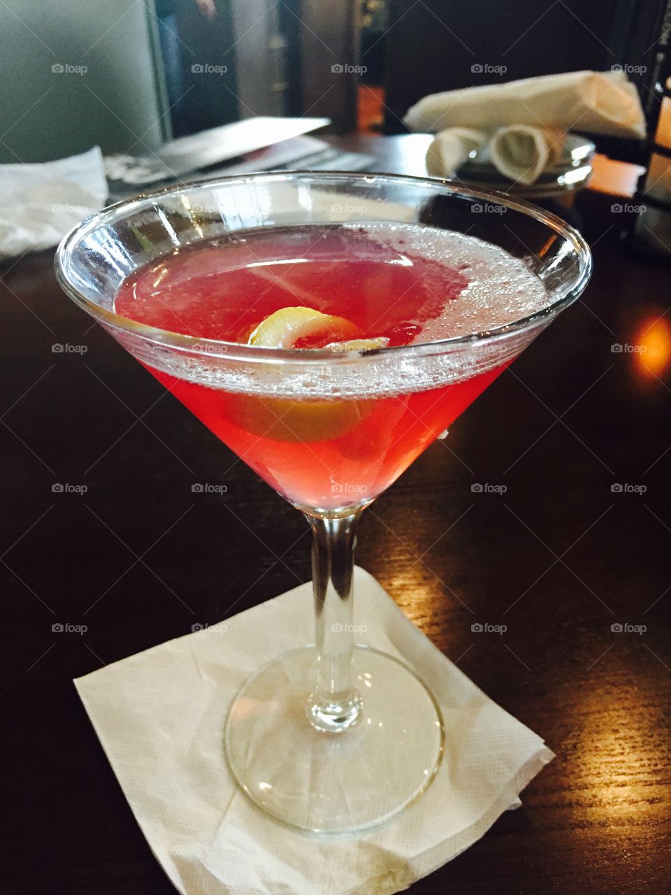 Happy Hour. Martini glass