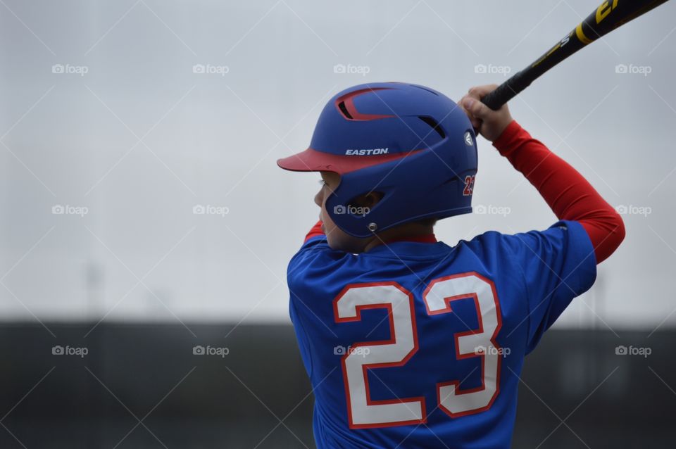 10 year old baseball player. 10 year old baseball player getting ready for at bat