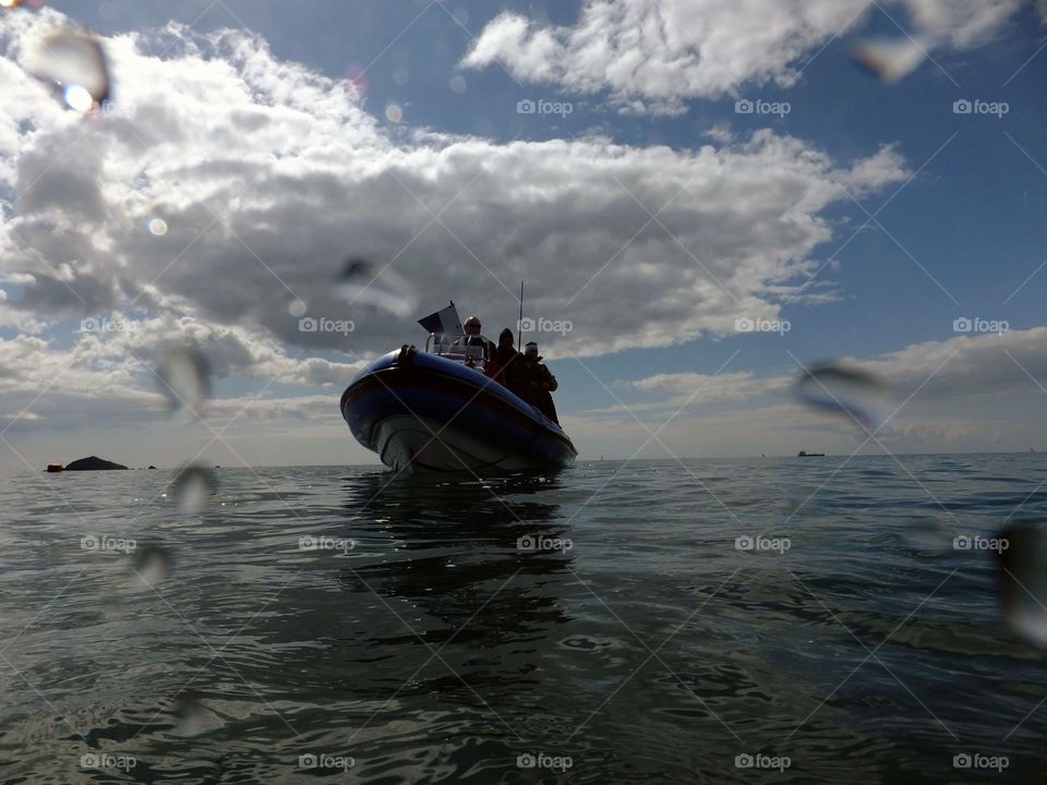 Being collected after a dive