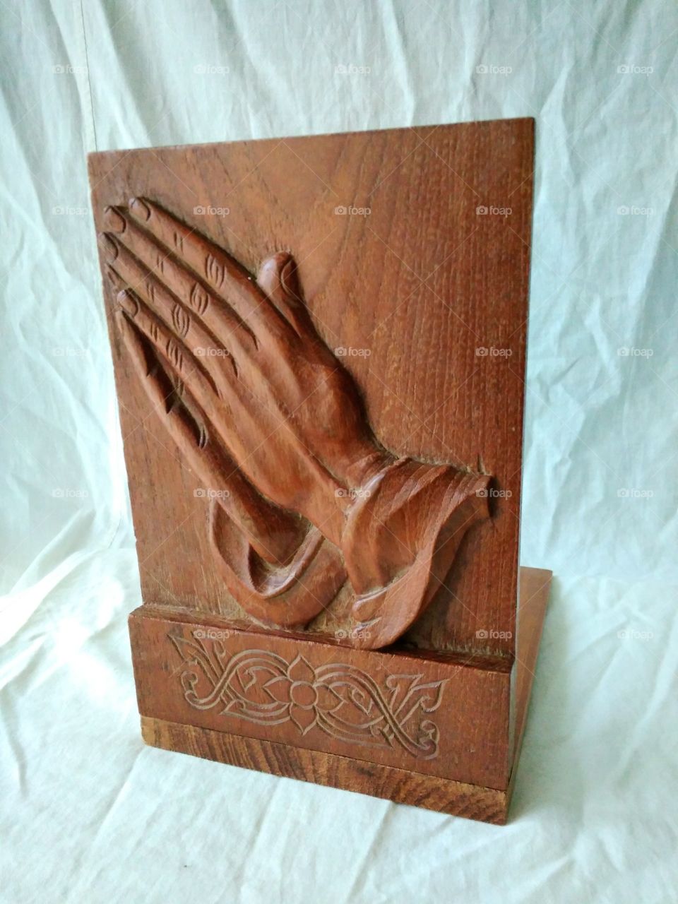 Wooden praying hands
