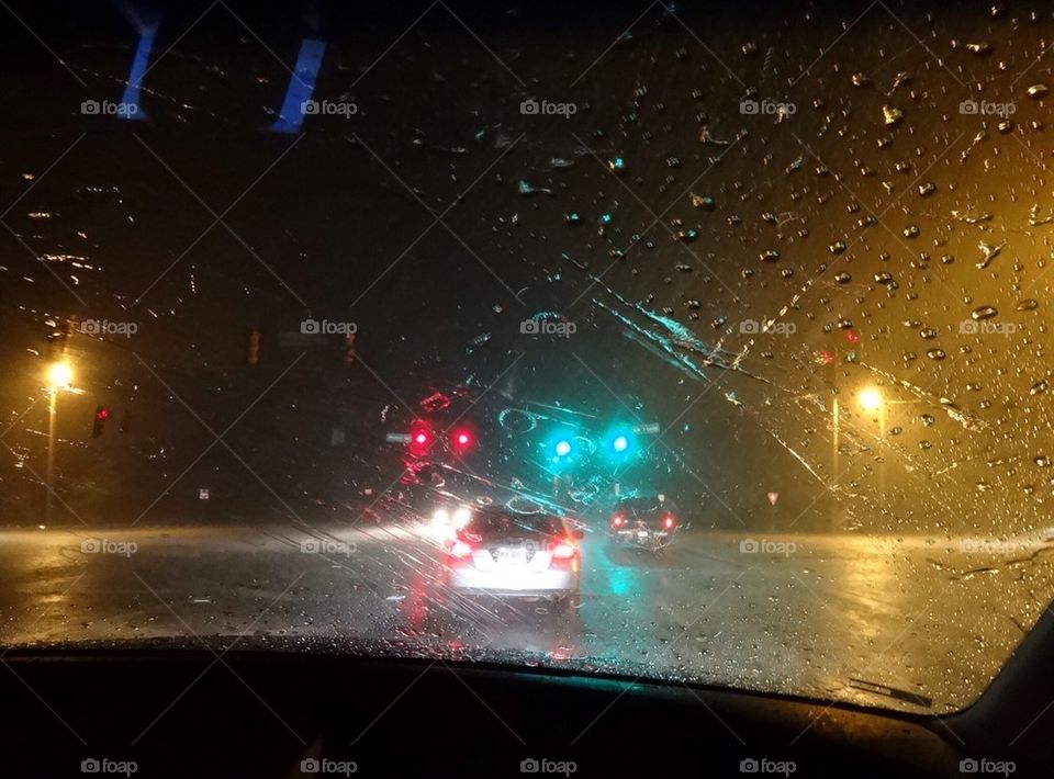Rainy night drive