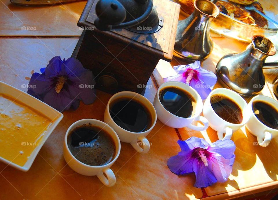 cups of coffee. delicious 