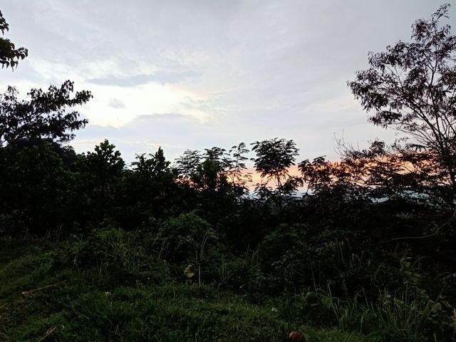 twilight scenery, the sun began to set