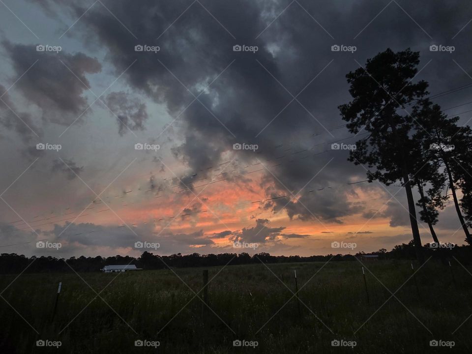 Gorgeous cloud scape at sunset