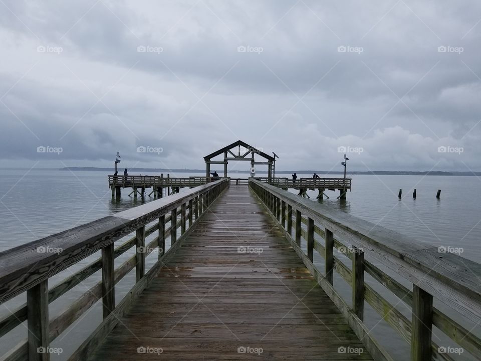 Pier on a cloudy day