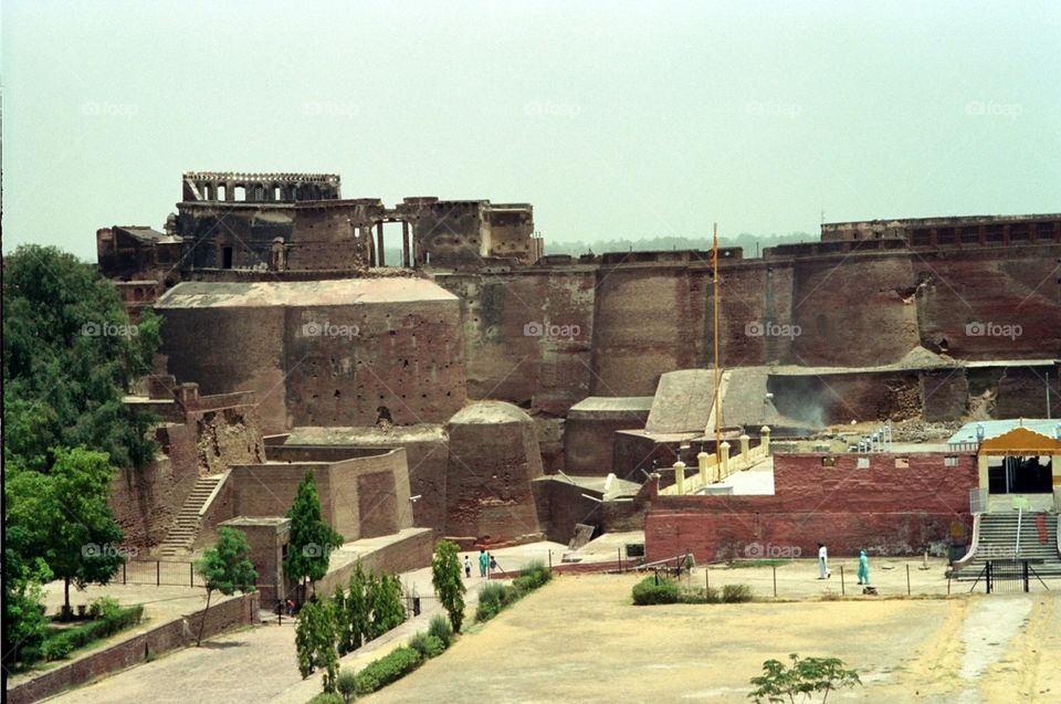 ancient fort named Qila Mubarak Bathinda. internal view.