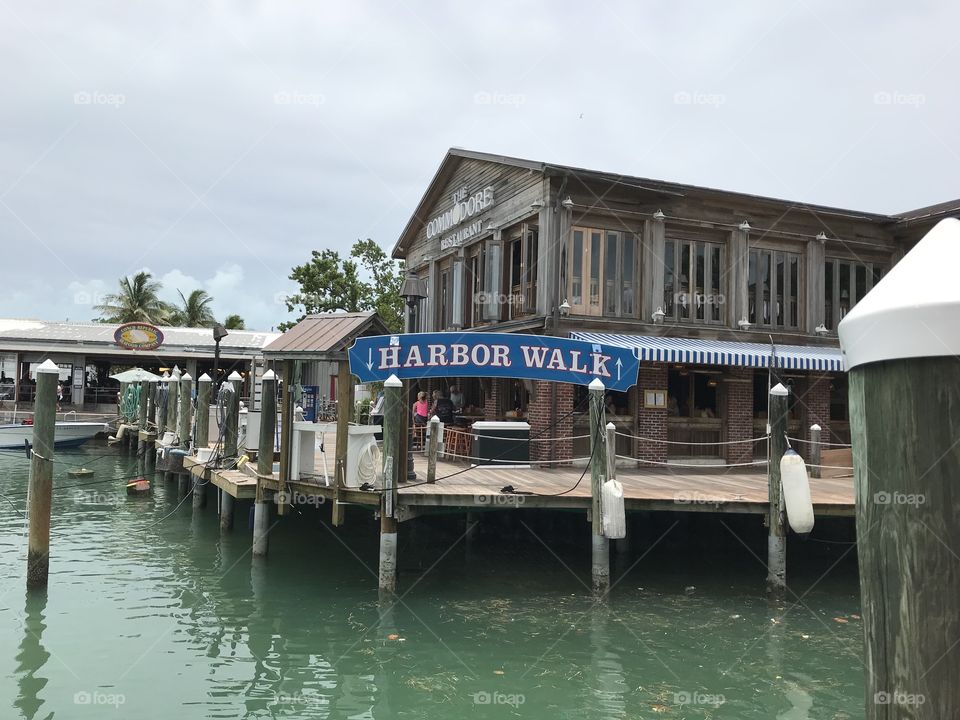 The harbor walk in Key West, Florida 