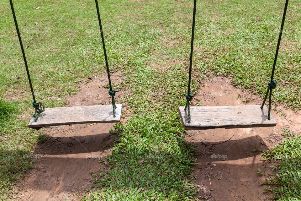Swings in playground