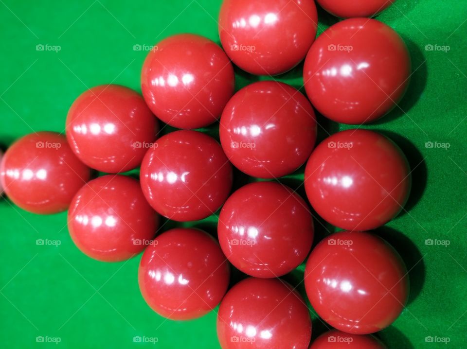 Snooker game balls