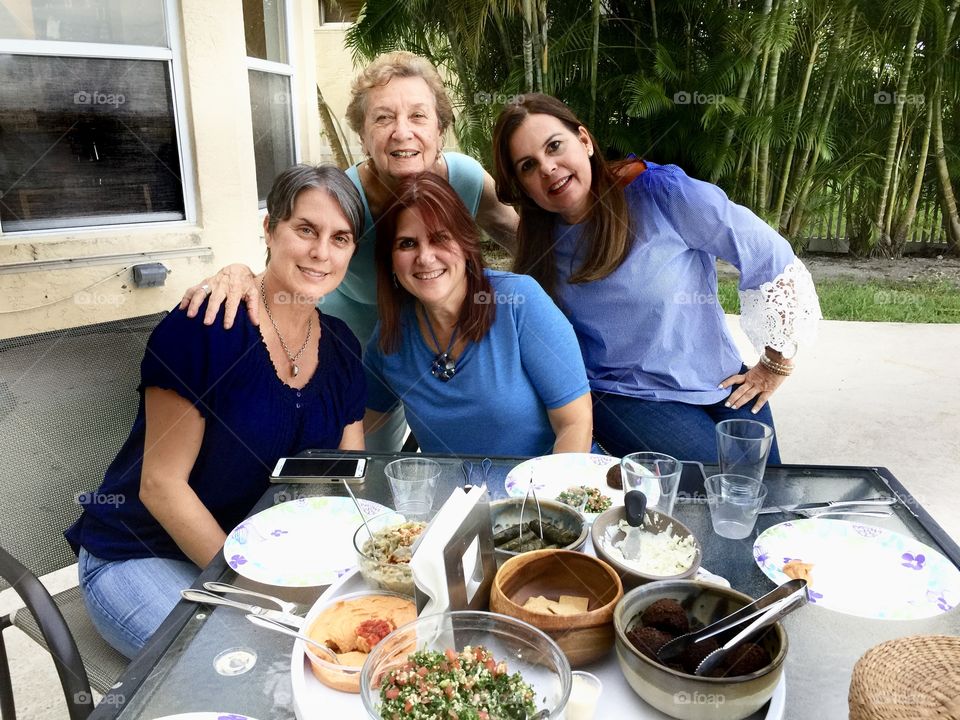 Pretty women having their meal