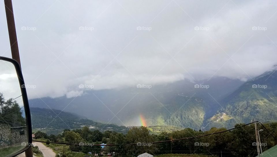 Connecting to sky@ rainbow at Tawang, Arunachal Pradesh