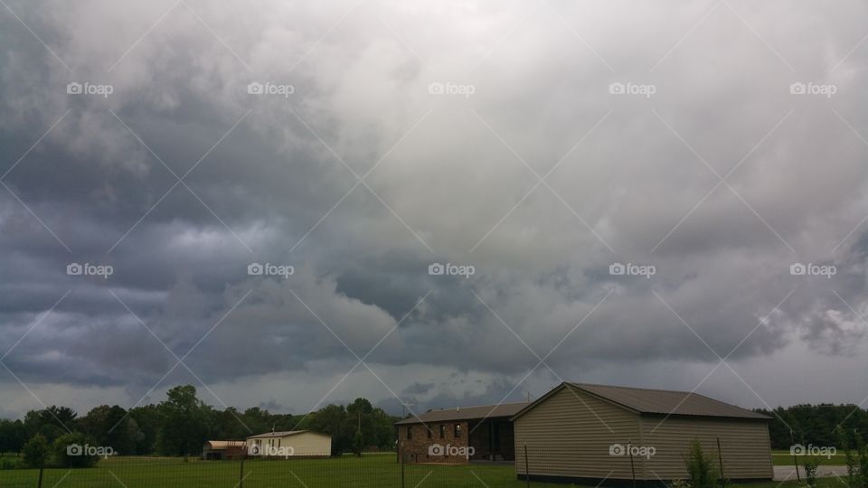 Storm clouds rolling in Manchester Tennessee USA