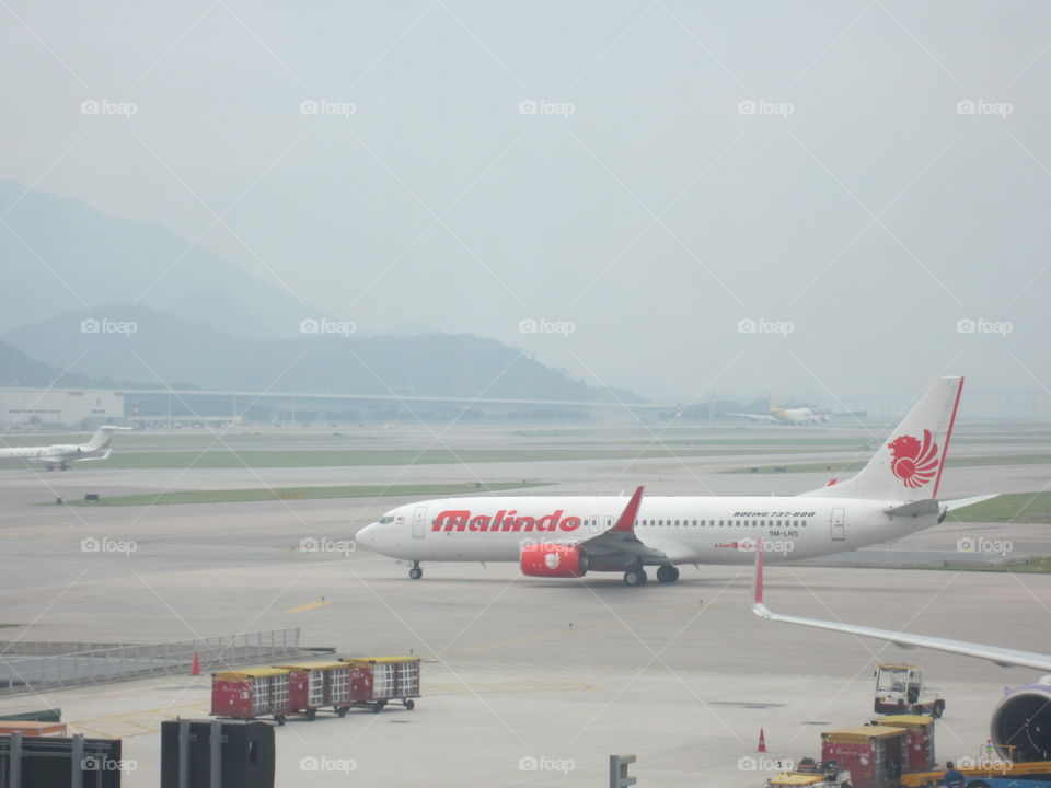 Boeing 737 at Hong Kong Airport 