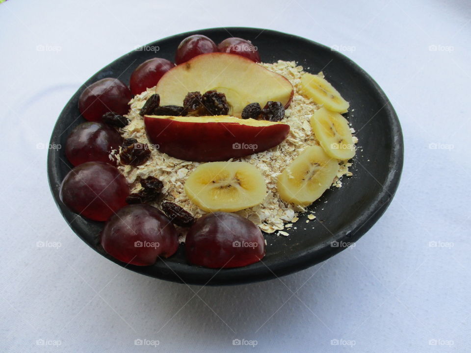 oats on fruits