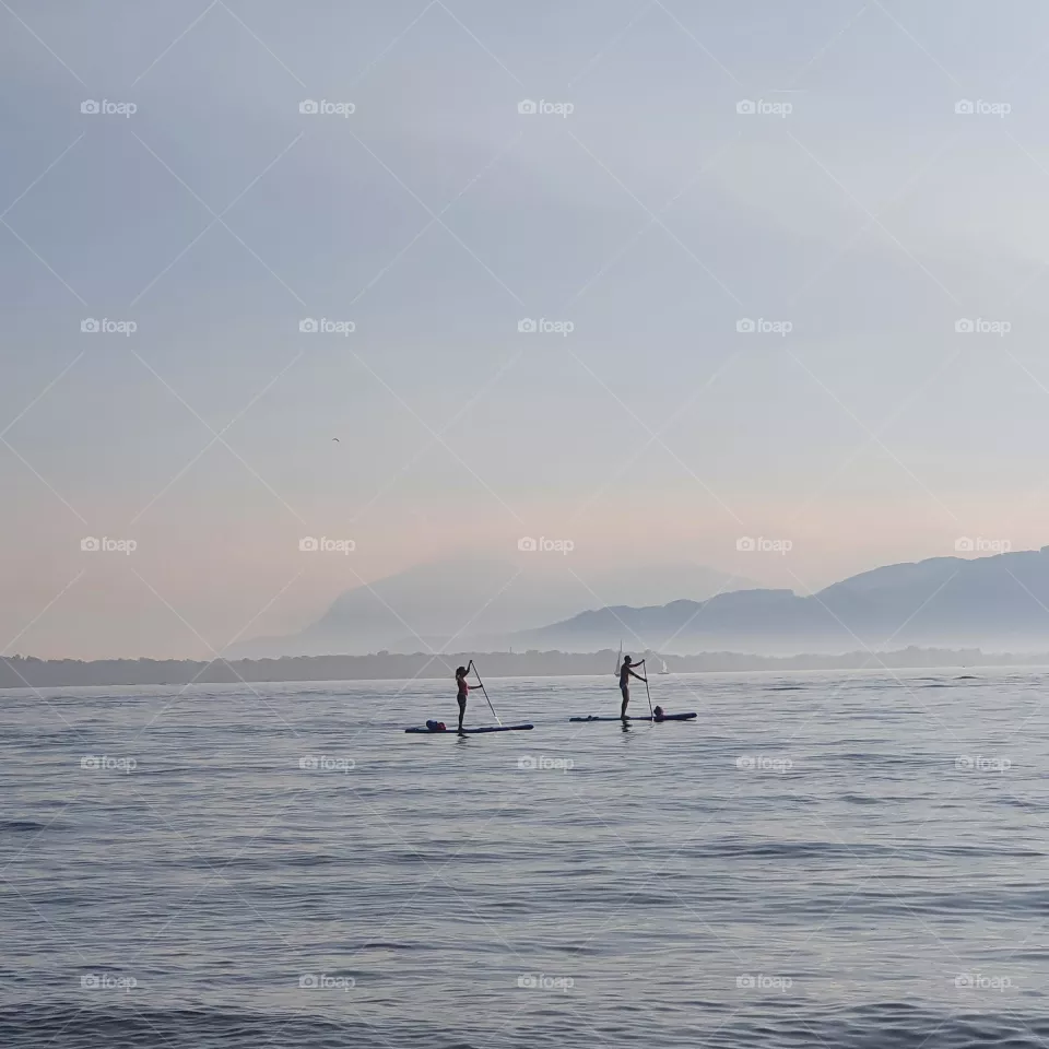 Stand-up paddle surfing can be done in big waves as well as small waves and on inland waters.