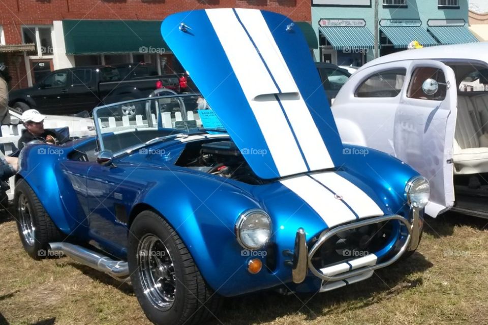 Sharp blue Cobra Classic Car