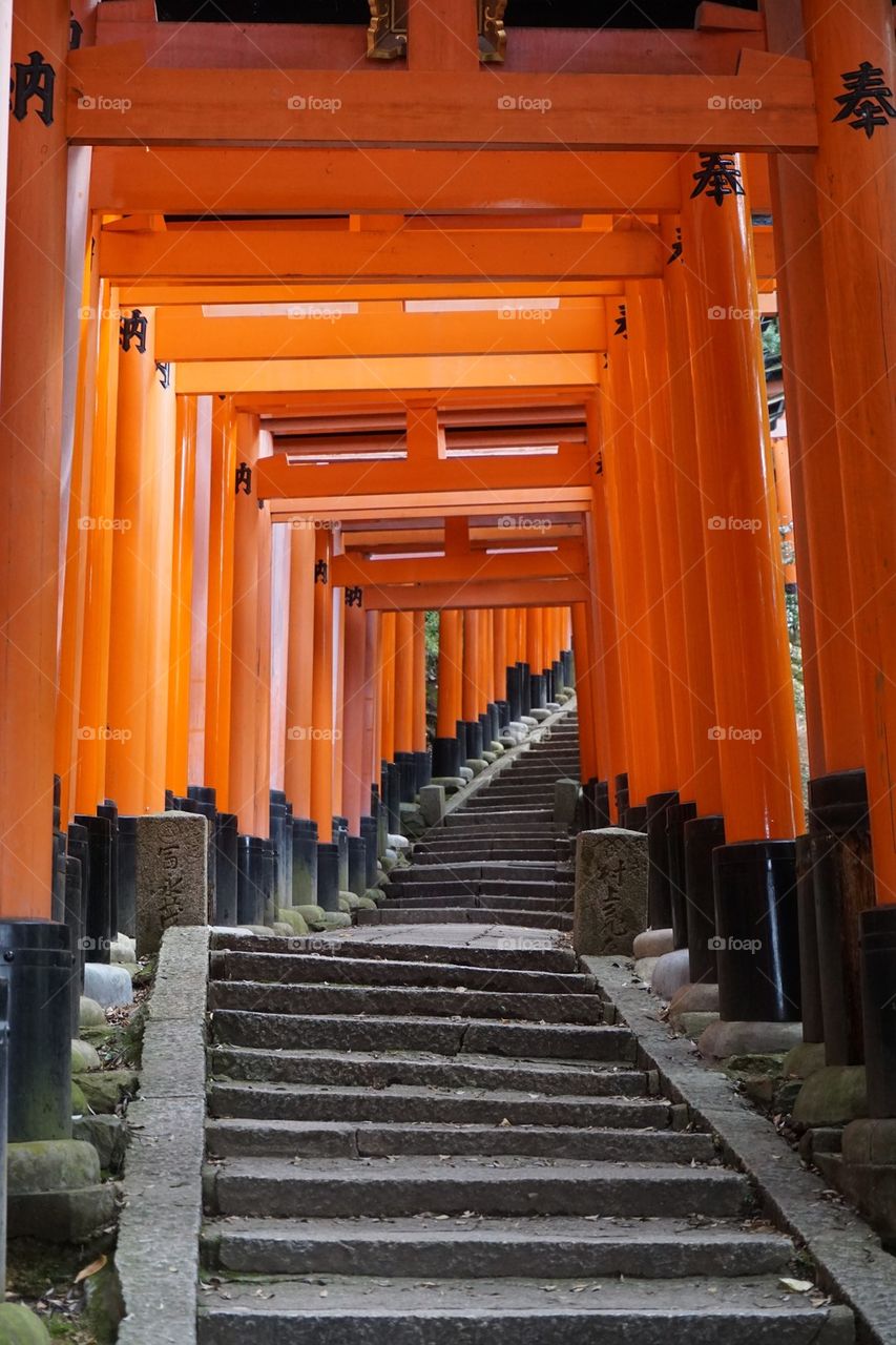 Steps in Fushimi Inari shrine