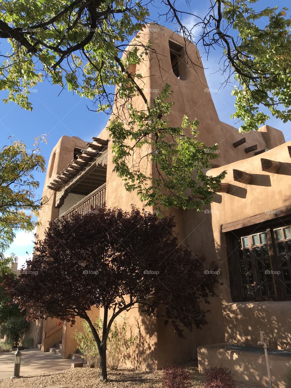 Adobe Architecture of downtown Santa Fe, New Mexico