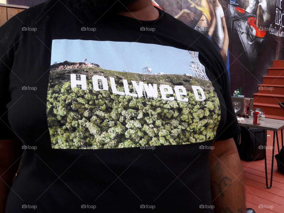 Hollyweed T-shirt,  text,