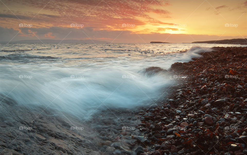 Sunset at Salthill beach