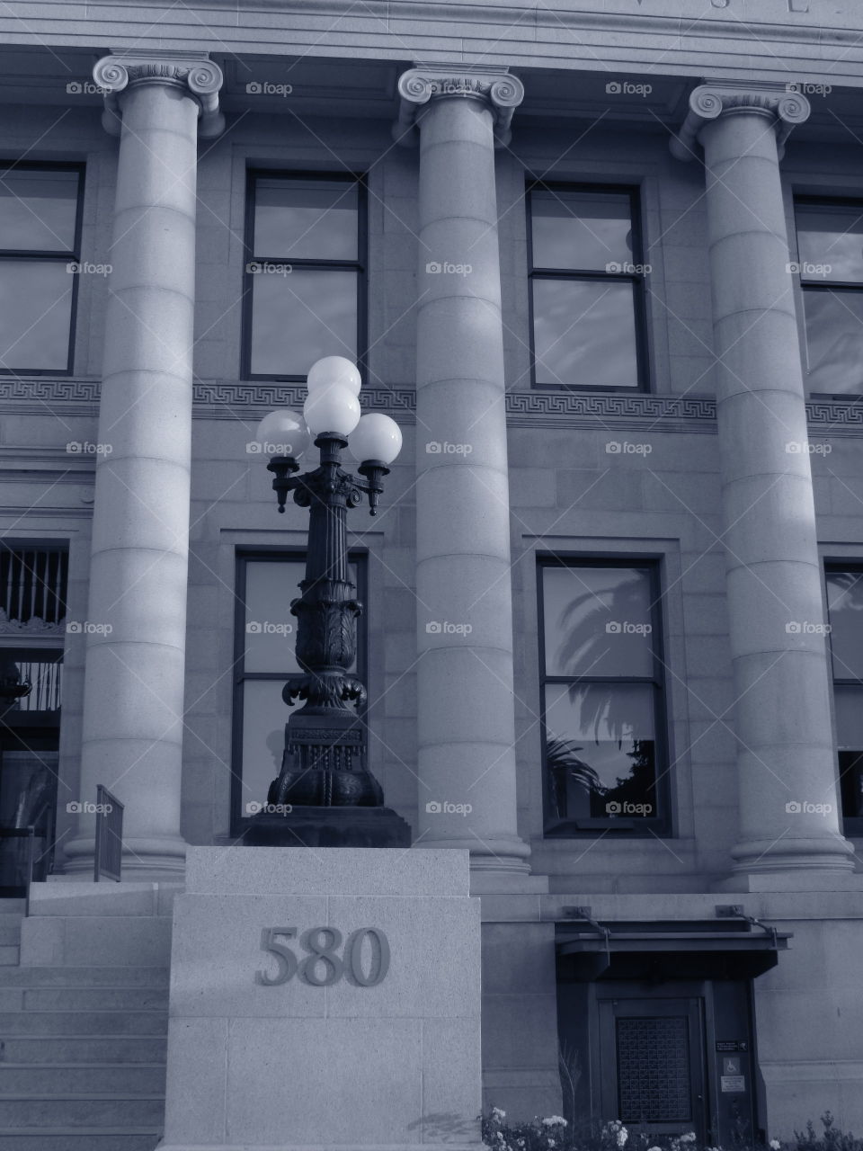 black and white architecture. in Old Town Fairfield