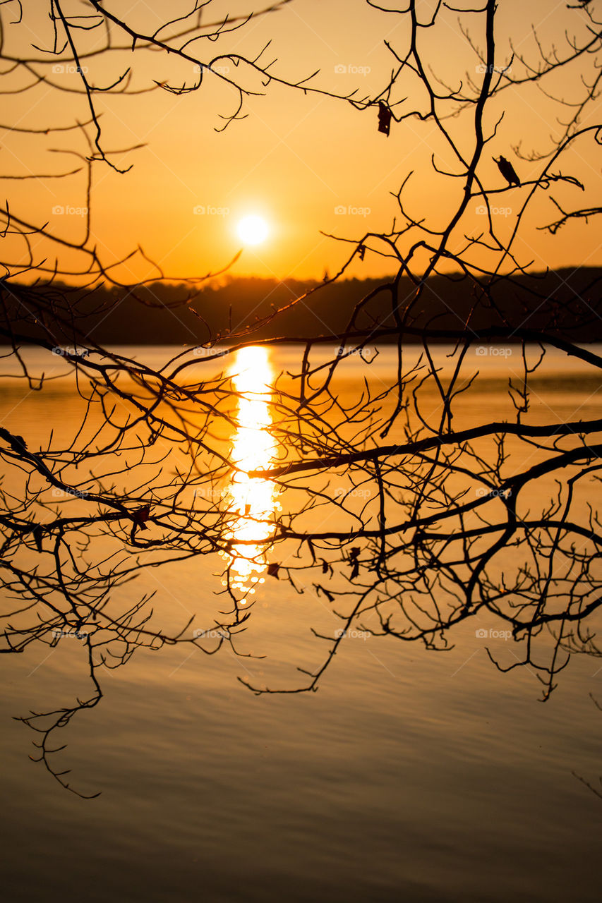 Sunset at lake starnberg