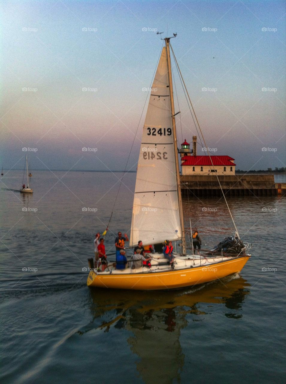 Yellow mellow. Yellow sailboat