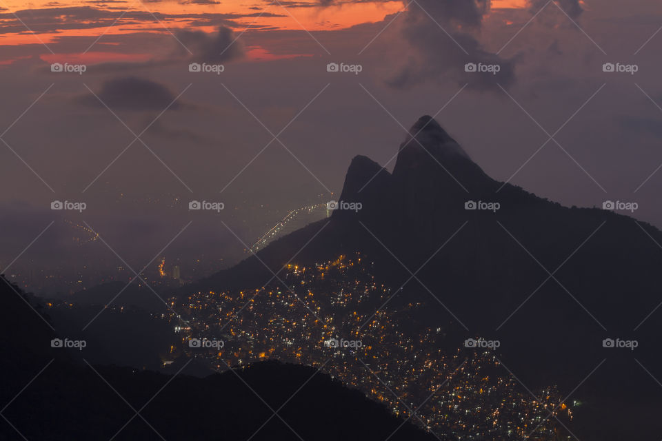 Mountains Two Brothers in Rio de Janeiro.