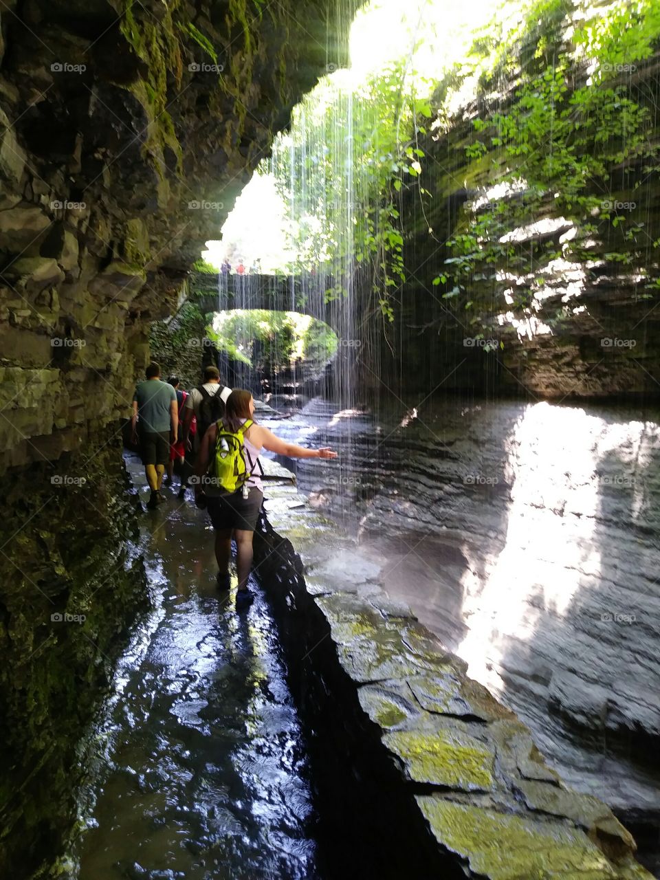 Time to cool down. Trail at Watkins Glen State Park.