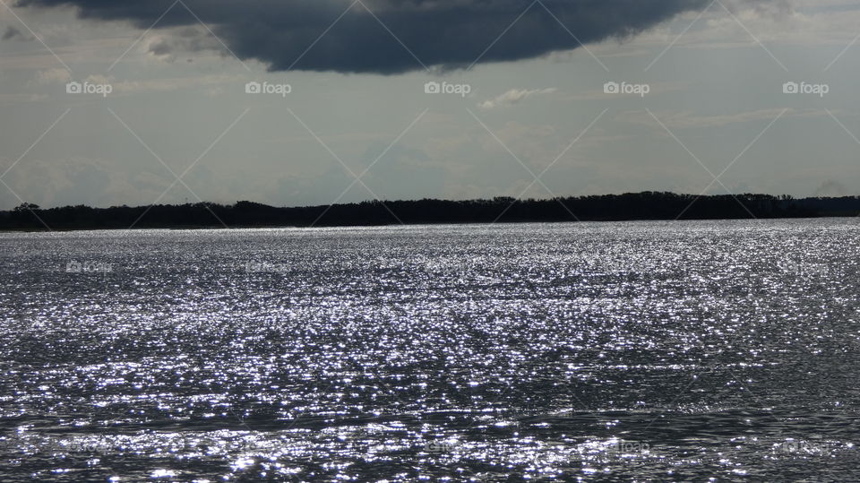 glitter on the water