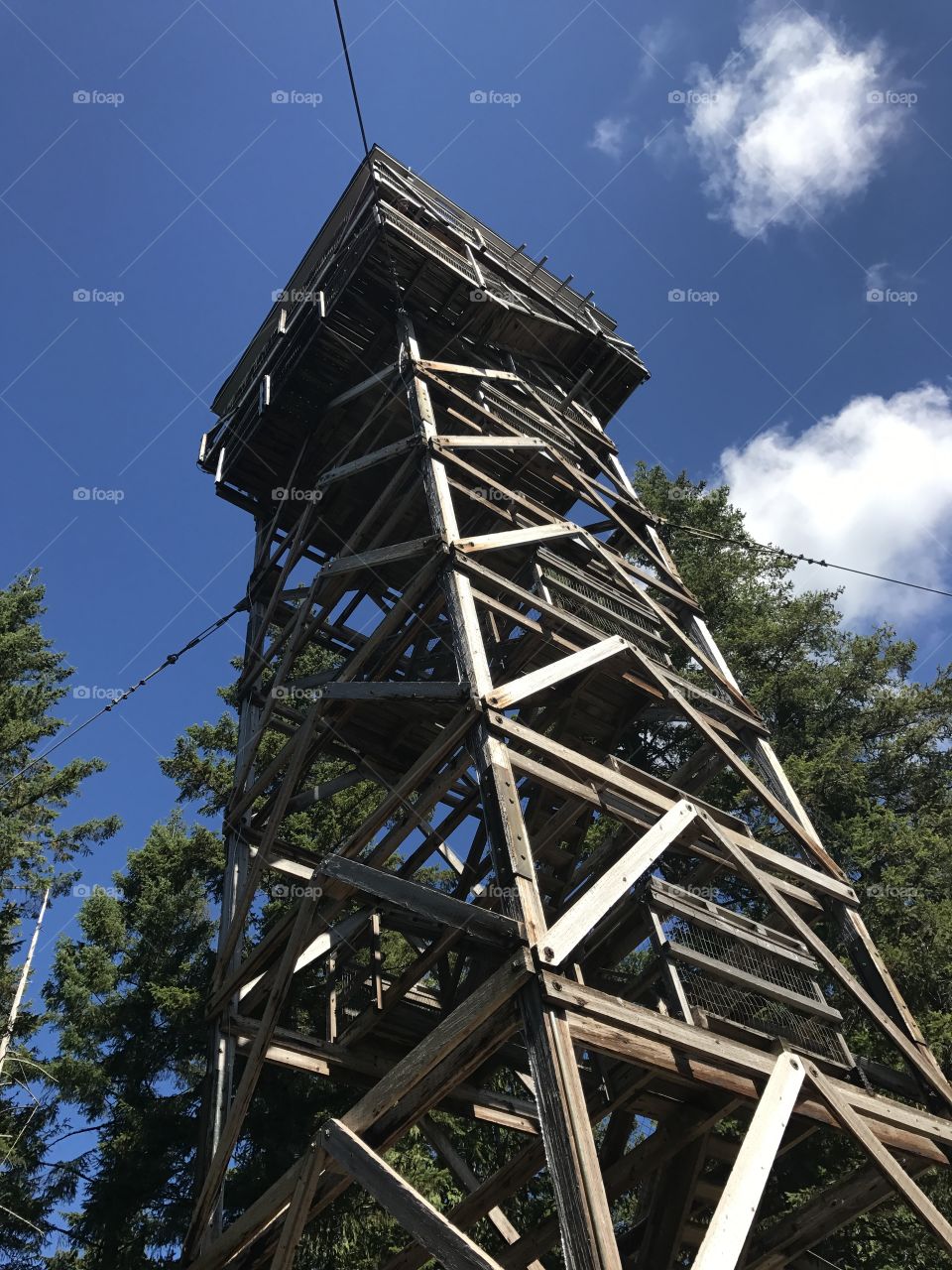 Hiking lookout tower
