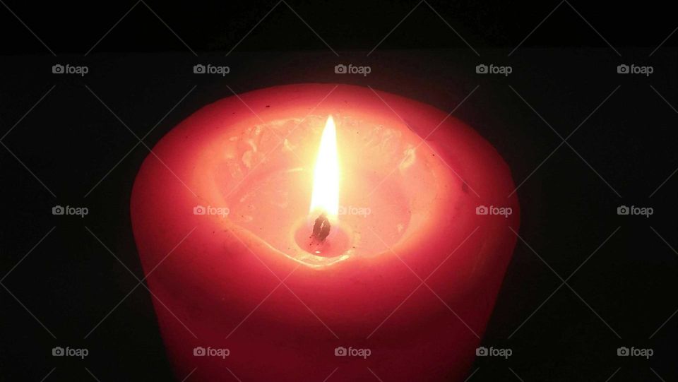 an orange candle