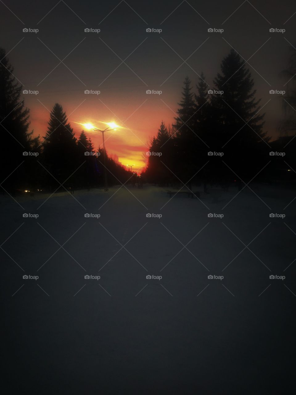 evening of the city. Russia.