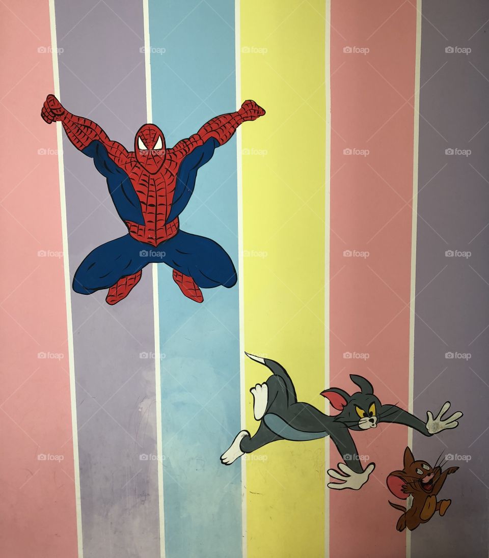 Spider man, tom and Jerry 