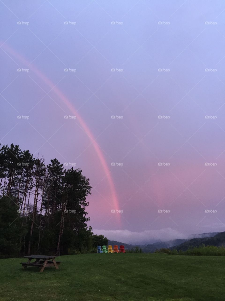 Rainbow in the field 