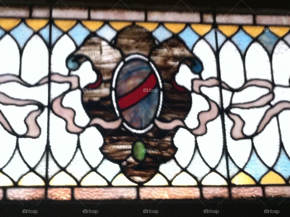 Vintage stain glass window