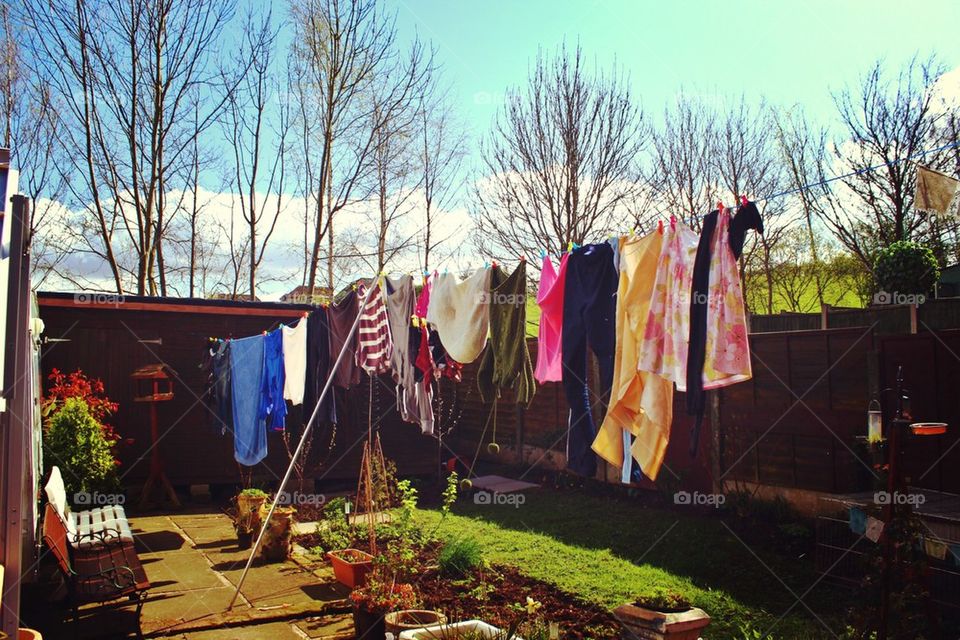 Washday, Easter weekend. 