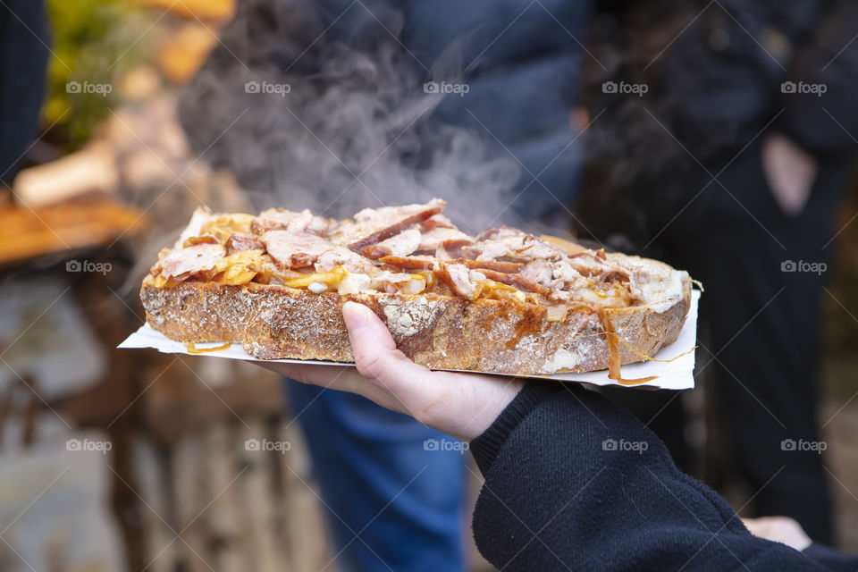 Traditional Galician bread chunk