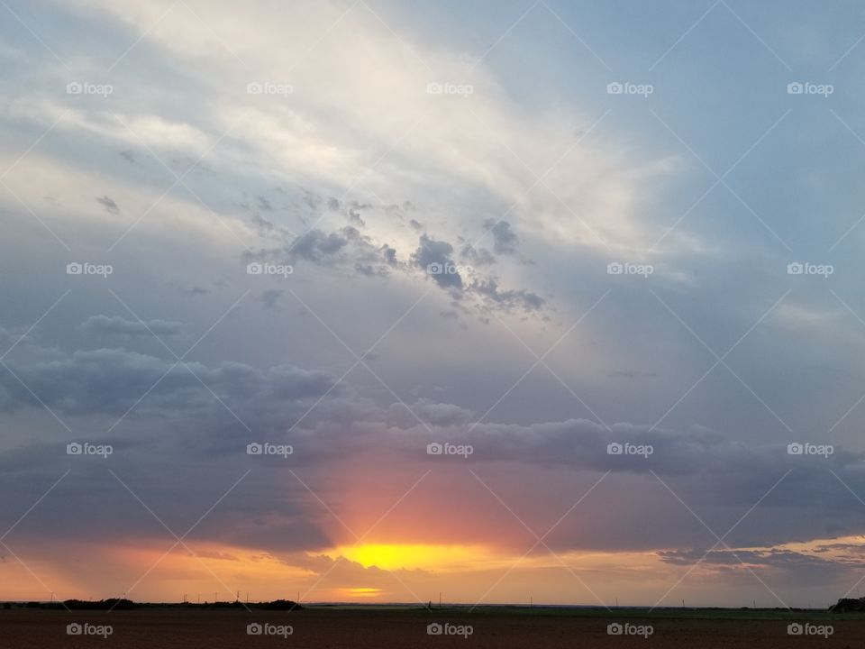 sunset in Texas