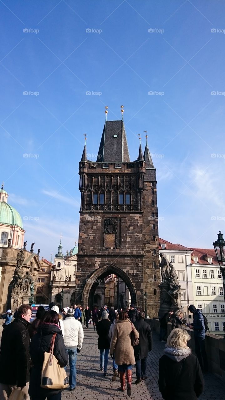 Prague - carls bridge - gate