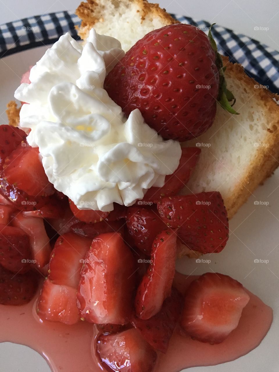 Strawberries and Angel Food Cake